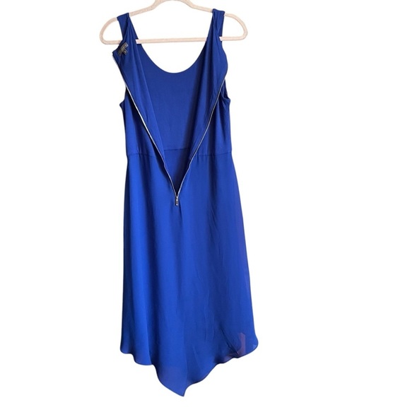 Vince Camuto Sleeveless Scoop Neck Blue Asymetrical MIDI Dress- Size Medium - Picture 5 of 11